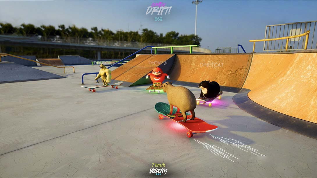 图片[1]-[Switch游戏]滑板漂流与麦克斯韦猫:游戏模拟器 Skateboard Drifting with Maxwell Cat: The Game Simulator-梦境潮玩