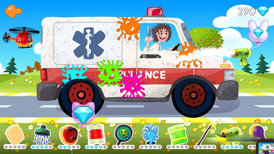 图片[1]-[Switch游戏]有趣的洗车 – 儿童和幼儿的卡车和汽车游戏车库Funny Car Wash – Trucks & Cars Game Garage for Kids &-梦境潮玩