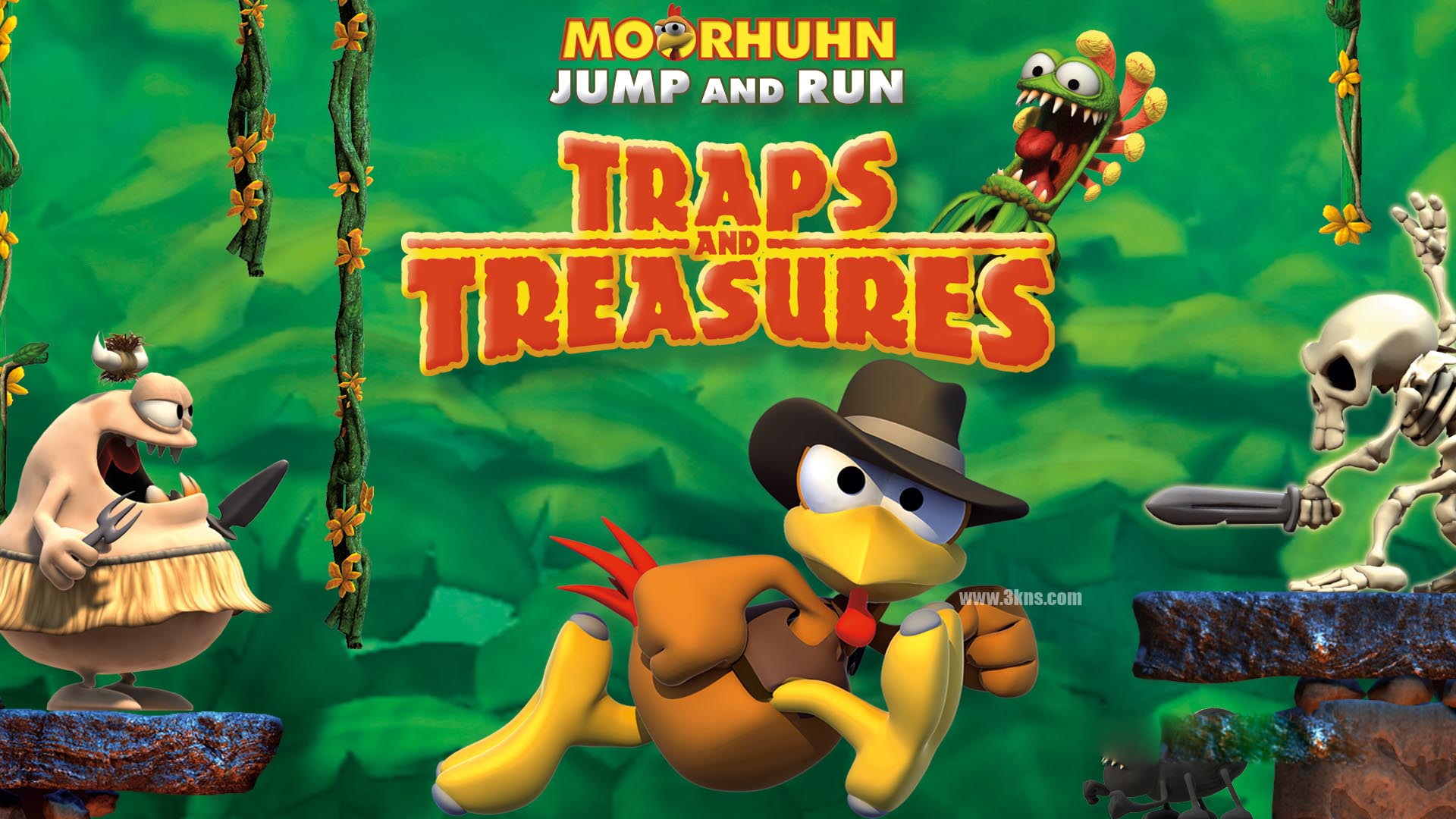 [Switch游戏]怪鸡跑酷：宝藏猎人 Moorhuhn Jump and Run ‘Traps and Treasures-梦境潮玩