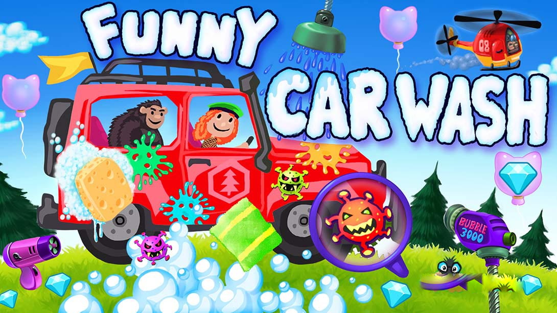 [Switch游戏]有趣的洗车 – 儿童和幼儿的卡车和汽车游戏车库Funny Car Wash – Trucks & Cars Game Garage for Kids &-梦境潮玩